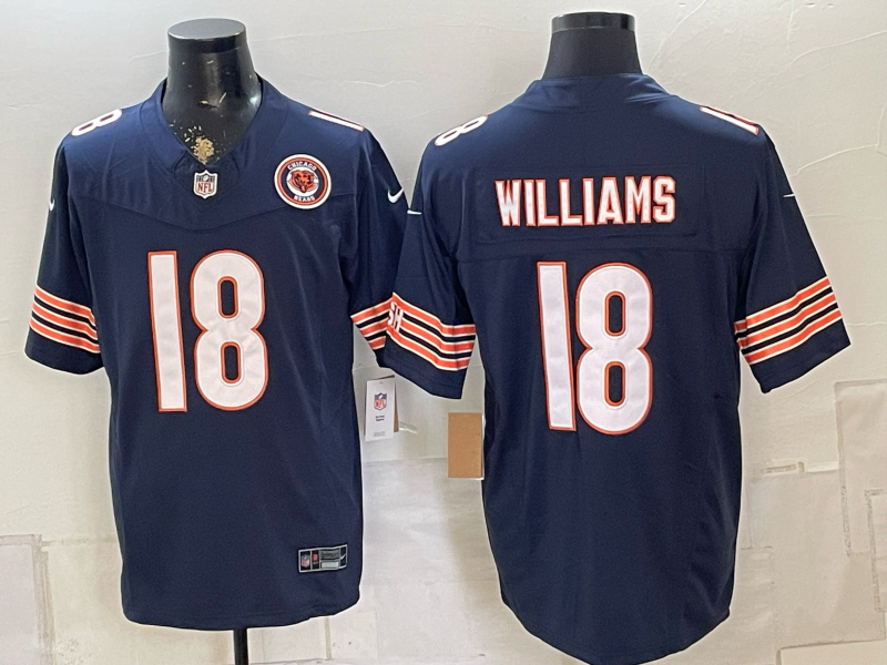 Men 2026 Chicago Bears #18 Williams Blue Nike Limited NFL Jersey 0815002